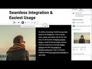 Gutenberg Media and Text Block Image Link