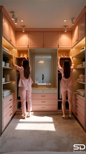 Empty Room Turned into a Dreamy Pink Dressing Room ✨ | Before & After #Shorts