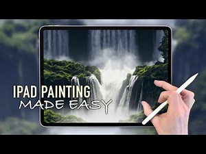 IPAD PAINTING MADE EASY - Waterfall landscape tutorial in Procreate