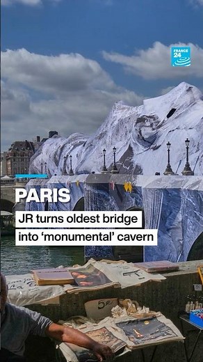 Paris: JR turns oldest bridge into 'monumental' cavern • FRANCE 24 English