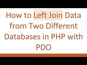 How to Left Join Data from Two Different Databases in PHP with PDO