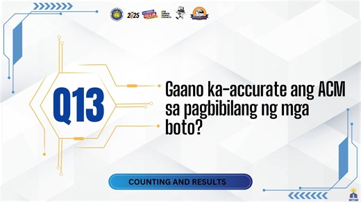 𝐅𝐫𝐞𝐪𝐮𝐞𝐧𝐭𝐥𝐲 𝐀𝐬𝐤𝐞𝐝 𝐐𝐮𝐞𝐬𝐭𝐢𝐨𝐧𝐬 𝐨𝐧 𝐭𝐡𝐞 𝐀𝐮𝐭𝐨𝐦𝐚𝐭𝐞𝐝 𝐂𝐨𝐮𝐧𝐭𝐢𝐧𝐠 𝐌𝐚𝐜𝐡𝐢𝐧𝐞 #13: Gaano ka-accurate ang ACM sa pagbibilang ng boto? #COMELEC #NLE2025 #2025NLE #MakabagongHalalanParaSaMakabagongPilipino | COMELEC