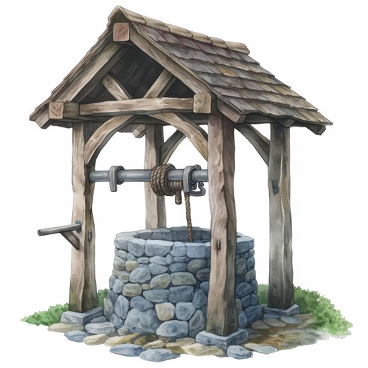 12 Rustic Well Clipart Bundle, Medieval Water Pit Illustrations, Printable Watercolor Clipart, High Quality JPG, Paper Craft, Junk Journals - Etsy Israel