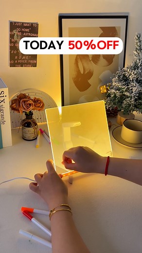 ✨ Light Up Your Words – And Your World! Acrylic LED Message Board - For Vibrant, Endless Expression! 🎨💬 Tired of boring notes and forgotten reminders? Want to light up your room, your mood, and your message – in brilliant, customizable color? Your words deserve to shine – and now they can! Introducing the Acrylic LED Message Board – the dazzling, creative way to display messages, art, and inspiration with a brilliant LED glow! 🌟📝 💫 Why This Message Board Brings Your Words to Life: ✅ CRYSTAL