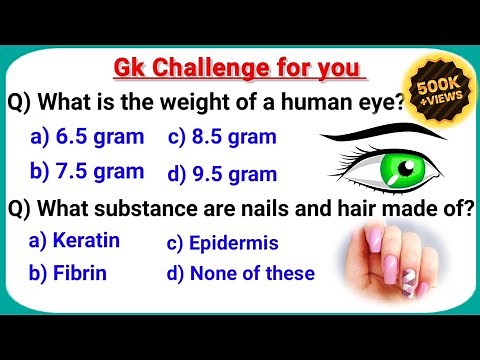 Top 20 gk questions about human body || general knowledge questions and answers || #gk #science