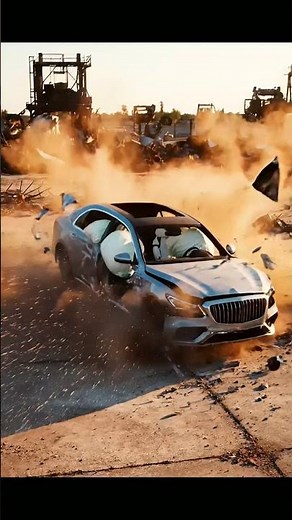 Car Crash Test in Slow Motion: Airbag Deployment & Impact Analysis! 🚗💨