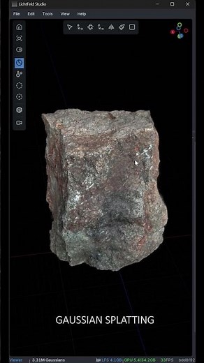 High-quality real-world scanned stone with 3D Gaussian Splatting.