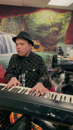 Who let the dogs out?! 🐶 Hurricane is the most talented pup around! ❤️🎹🎼 I'm so happy to meet this fellow #AGT winner 😁 | Kodi Lee