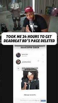 Took Me 24 Hours To Get Deadbeat BD’s Page DELETED