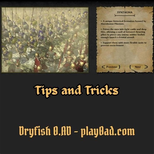 Dryfish 0.AD - Tips and Tricks - Syntagma Formation #0ad #ageofempires2 #rts #tipsandtricks #tips