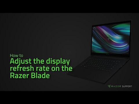 How to adjust the display refresh rate on the Razer Blade