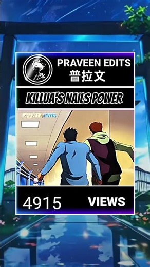 Killua's Nails Power #animeshort #hunterxhunter