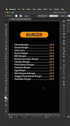 How to Add Bullet Points in Illustrator! #shorts