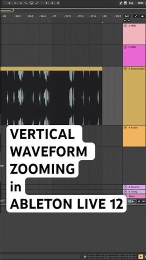Vertical Waveform Zooming in Ableton Live 12 #tutorial #abletontips