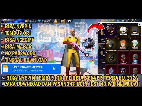 TEMBUS ORI‼️CARA DOWNLOAD FF BETA TESTING UPDATE TERBARU 2026 | CARA LOGIN FF BETA KIPAS TERMUDAH🤫