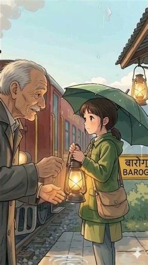 🌧️ Rainy Train Journey in Ghibli Style 🚂✨ | Emotional Anime Short #shorts