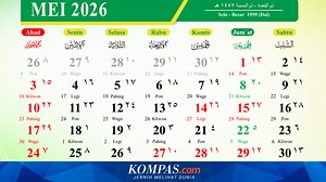 Daftar Tanggal Merah Mei 2026, Ada 4 Hari Libur Nasional dan 2 Cuti Bersama