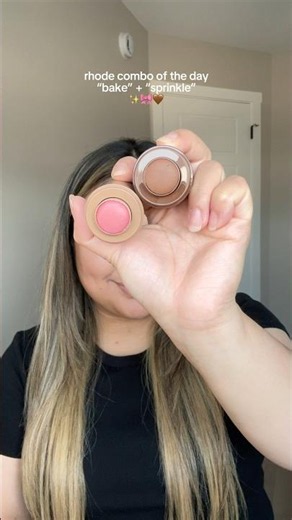 Rhode combo of the day ✨🎀🤎 #makeup #makeuptutorial #blush #rhode #rhodeskin
