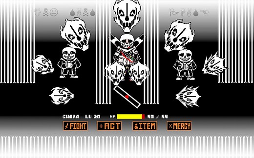 【自制游戏】INK sans phase 3 全过程演示