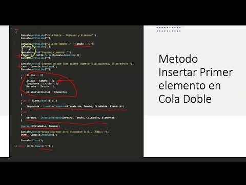 Manejo cola Doble estatica usando proceedimientos y dunciones