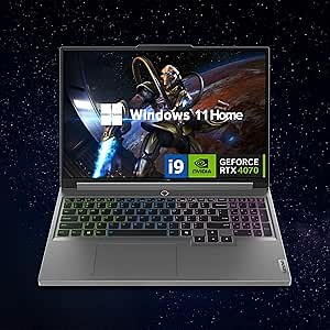 Lenovo Legion 16" QHD+ i9 RTX 4070 Gaming Laptop, 16" QHD+ (2560 x 1600) 165 Hz, Intel i9-14900HX, NVIDIA GeForce RTX 4070, 64GB RAM, 1TB SSD, RGB Backlit Keyboard, Windows 11 Home, Grey