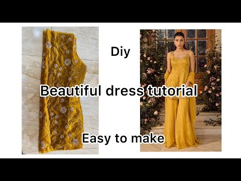 Beautiful dress tutorial | Easy to Make Designer Dress at Home | Step by Step