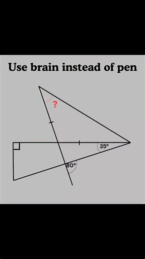 Think & Solve on Instagram: "Basic mathematics Triangle problem algebra tricky problem #mathteacher #mathlover #mathfun #algebra #basicmath"