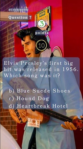 1950s Quiz #1 Question from our 10 Question Quiz (Elvis Presley)