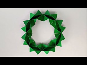 Easy origami WREATH | How to make a paper wreath