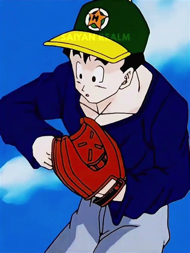 Gohan plays baseball and jumps 25 feet in air #dragonball #goku #dbz #dbs