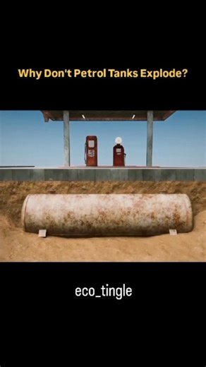 EcoTingle on Instagram: "Petrol tanks don’t explode the way movies show — and here’s why. ⛽🔥 An explosion needs three things: fuel vapors, oxygen, and an ignition source — in the right proportions. A full tank has very little air, so there isn’t enough oxygen. An almost empty tank has too much vapor and still not the correct oxygen mix. On top of that, liquid petrol itself doesn’t ignite easily. It’s the vapors that burn, and modern fuel tanks are sealed and pressure-controlled using an EVAP sy