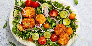 Your Salad Isn't Complete Without Fried Goat Cheese Croutons