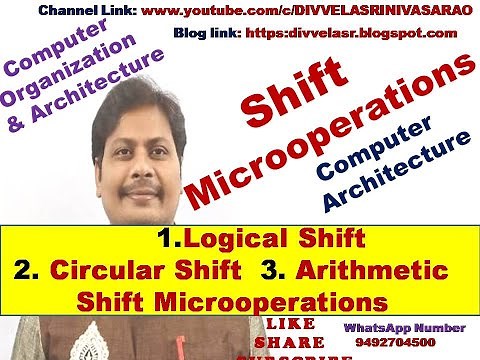 Shift Microoperations || Types of Shift Microoperations || Hardware Implementation || CA || CO | COA