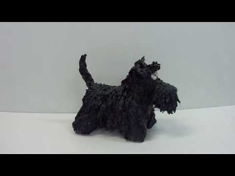 DIY: how to make a paper mache dog (scottish terrier)