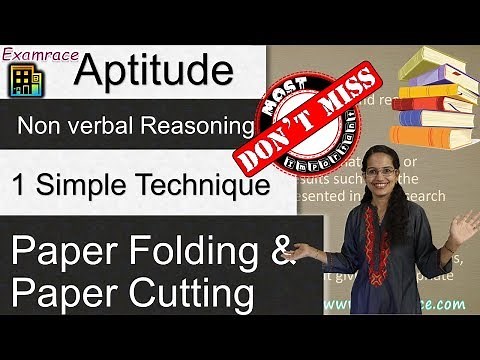 Paper Folding & Paper Cutting - 1 Simple Technique (Examrace - Dr. Manishika) | NTSE | Aptitude