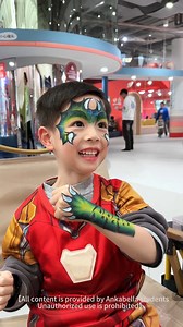 Rawr! 🦖 Turning an arm into a fierce dinosaur claw! Clean lines, bold colors, and lots of fun ✨ Perfect for little dino lovers 💚#FacePainting #ASMRArt #LearnWithMe #Ankabella | AnKa Bella Art