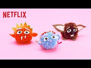 DIY Super Monsters Pom Pom Craft 🙌 Netflix Jr