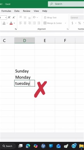 Autofill weekdays in ms Excel | Excel how to list weekdays| Excel Pro tips tricks #shortcutkeys