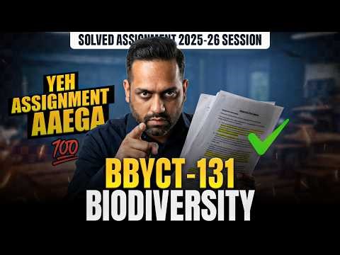 BBYCT 131 Solved Assignment June 2026 IGNOU BBYCT 131 Biodiversity Assignment