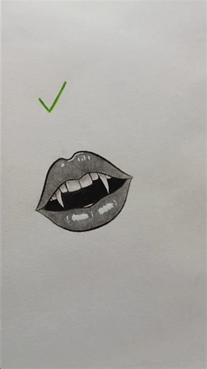 🧛 Vampire lips #drawing #art #lips drawing #trending #shorts