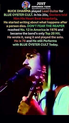 DON'T FEAR THE REAPER Came From a HEART Diagnosis 💔 BUCK DHARMA Is Still Playing It at 78 🎸 #shorts