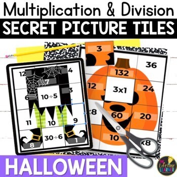 Halloween Mystery Pictures Multiplication Division Facts October Puzzles Craft