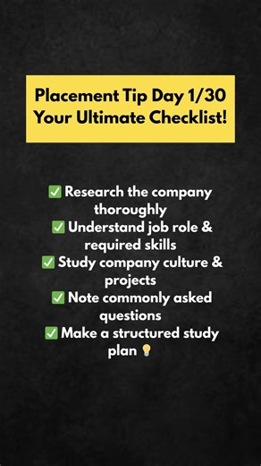 subscribe for more placement tips......