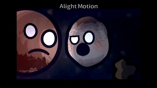 ¡Plutón y Caronte! Animación en Alight Motion