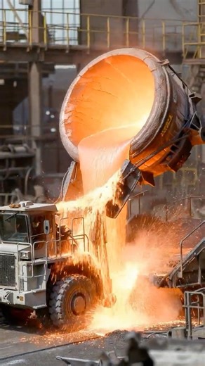🔥 Dangerous Molten Metal Spill Accident in Steel Plant | Heavy Machine Mishandling