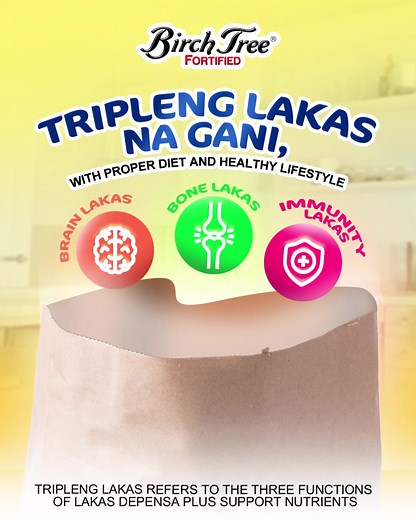 30 reactions | Daghan gyud maka-save tungod sa bag-ong presyo sa Birch Tree! Mas maenjoy pa ‘tawn nimo ang Tripleng Lakas karon kay mas gipasulit na siya! With proper diet and healthy lifestyle. Tripleng lakas refers to the three functions of lakas depensa plus support nutrients ASC Code C0075P101625B | Birch Tree | Facebook