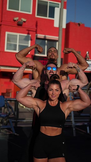 Muscle Beach Flex Friday Bicep Challenge With Ike Catcher and Squad