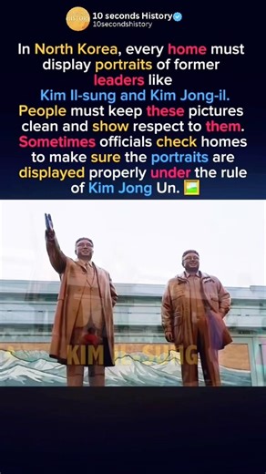 The Strict Portrait Law of North Korea #shorts #northkorea #NorthKoreaFacts #KimJongUn