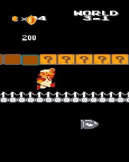 NES Super Mario Bros | Bowser Castle World 3-1 Gameplay | Retro NES Classic #games #mario