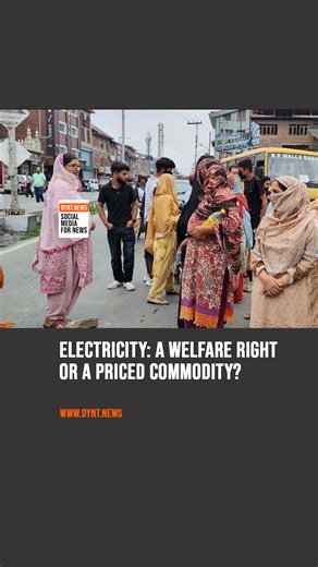 DYNT | Social Media for News. Try it at dynt.news on Instagram: "Is electricity a welfare right or a priced commodity? Local protests by Kashmiri women against smart electricity meter installations have reignited debate over welfare electricity in the region. While authorities say smart meters improve efficiency and transparency, residents fear higher bills after decades of subsidised power. The dispute reflects broader tensions between welfare expectations, reform-driven governance and public t